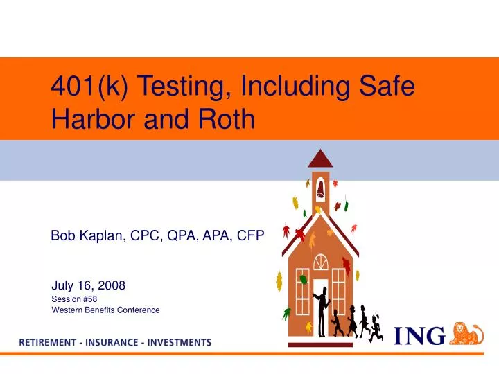 401 k testing including safe harbor and roth