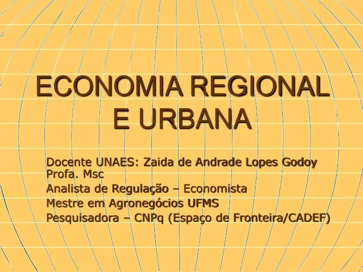 economia regional e urbana