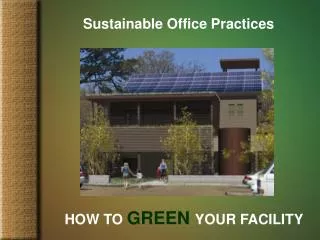 Sustainable Office Practices