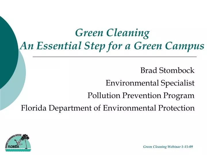 green cleaning an essential step for a green campus