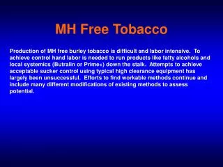 MH Free Tobacco