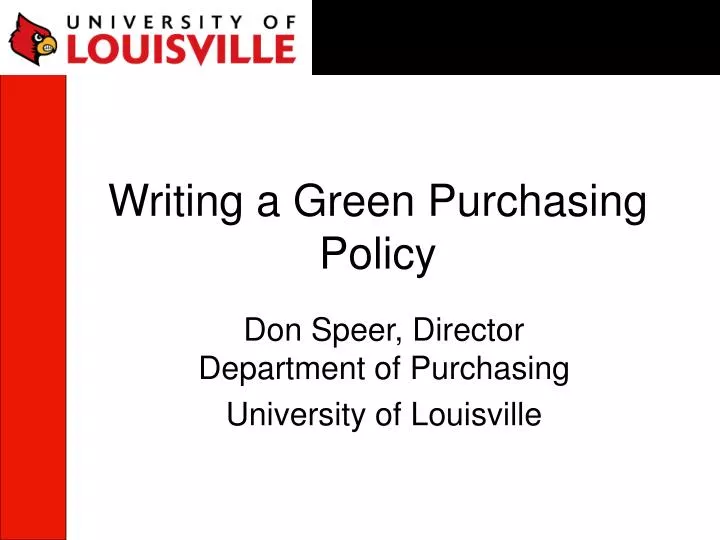 writing a green purchasing policy