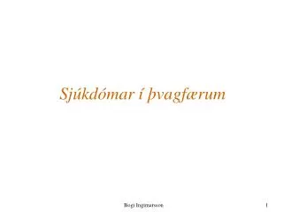 Sjúkdómar í þvagfærum