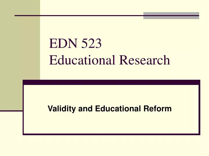 edn 523 educational research