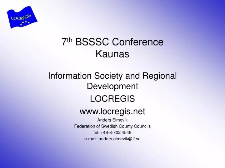 7 th bsssc conference kaunas