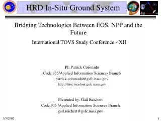 HRD In-Situ Ground System