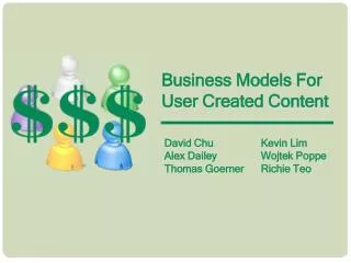 Business Models For User Created Content