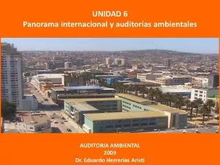UNIDAD 6 Panorama internacional y auditorías ambientales