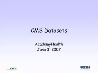 CMS Datasets