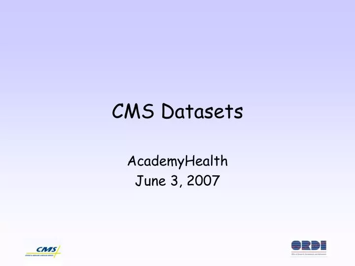 cms datasets