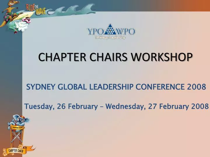 chapter chairs workshop