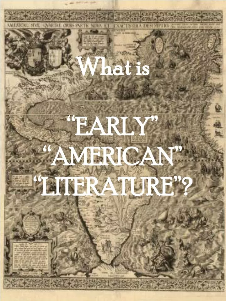 what is early american literature