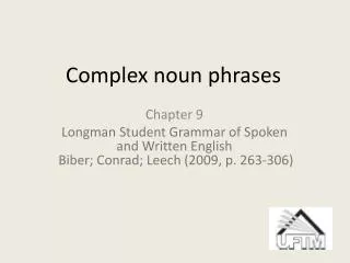 Complex noun phrases
