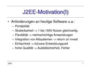 J2EE-Motivation(I)