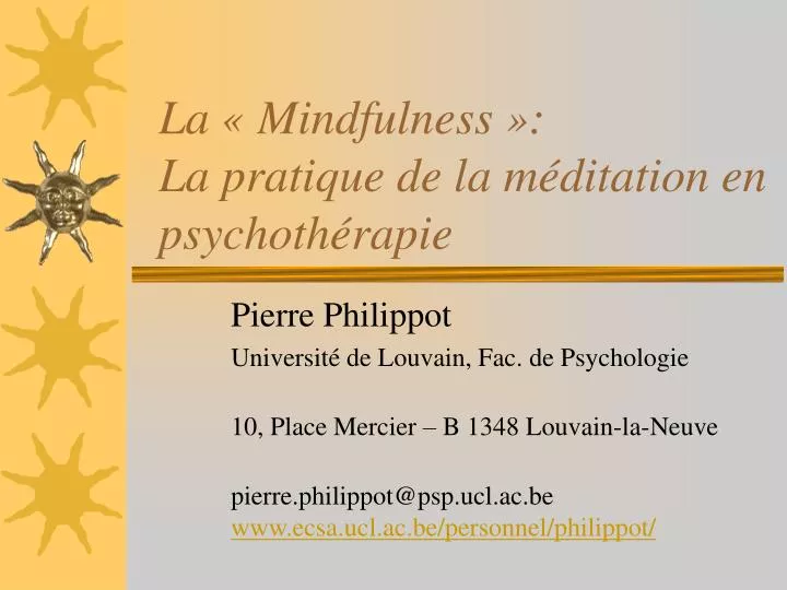 la mindfulness la pratique de la m ditation en psychoth rapie