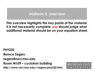 midterm 3, overview