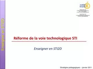 Réforme de la voie technologique STI