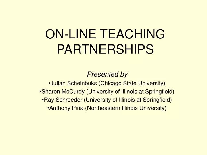 on line teaching partnerships