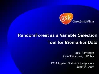 RandomForest as a Variable Selection Tool for Biomarker Data