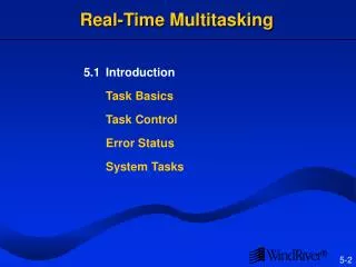 Real-Time Multitasking