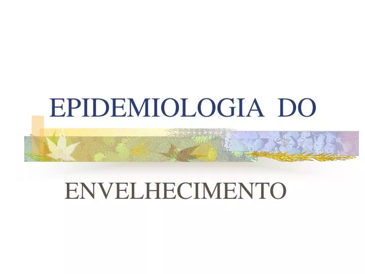 epidemiologia do