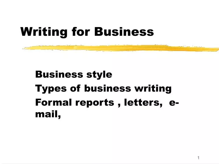 writing for business