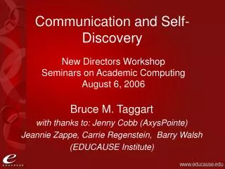 Communication and Self-Discovery
