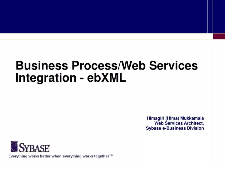business process web services integration ebxml