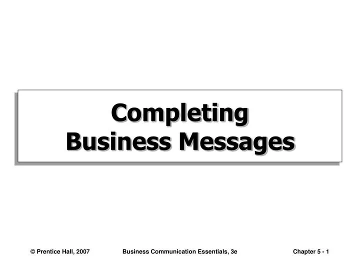 completing business messages