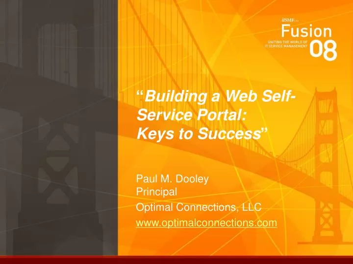 building a web self service portal keys to success