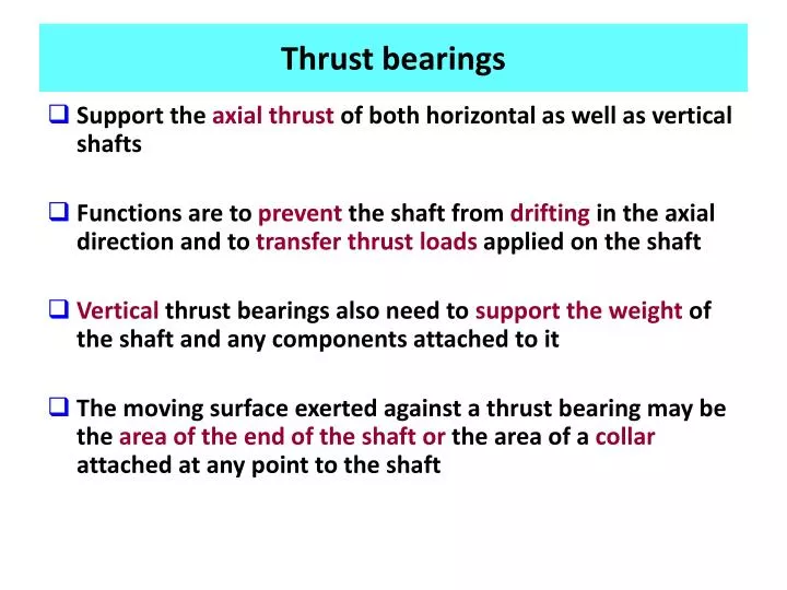 thrust bearings