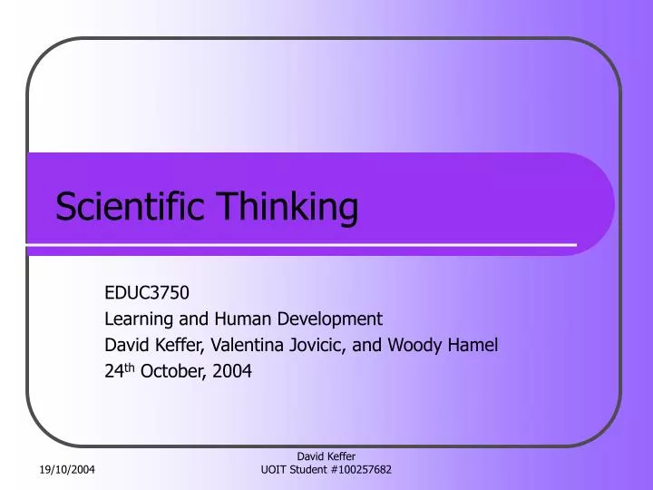 scientific thinking