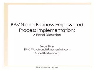 BPMN and Business-Empowered Process Implementation: A Panel Discussion