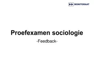 Proefexamen sociologie