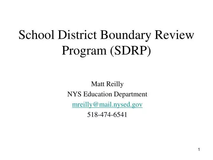 school district boundary review program sdrp