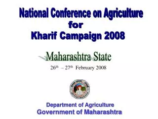 Department of Agriculture Government of Maharashtra
