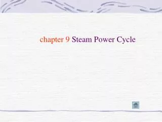 chapter 9 Steam Power Cycle