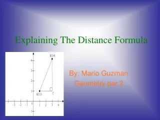 Explaining The Distance Formula