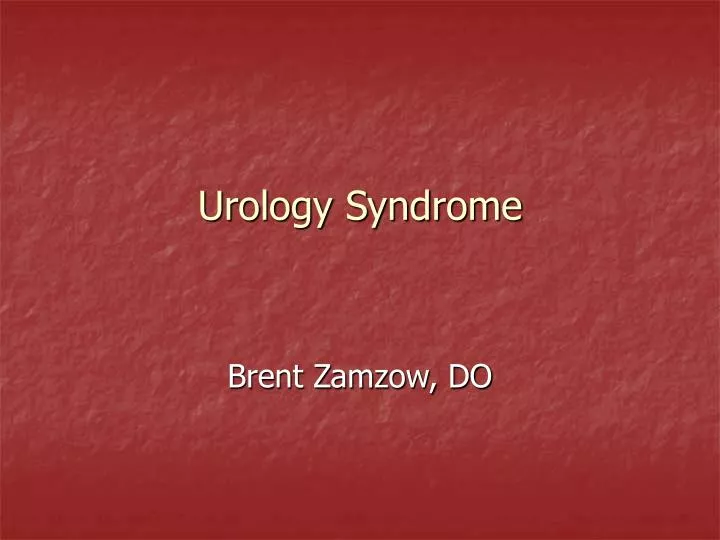 urology syndrome