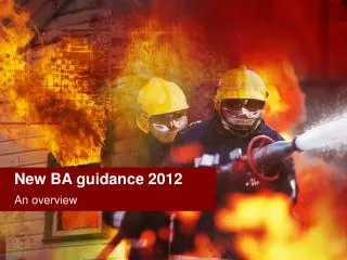 New BA guidance 2012