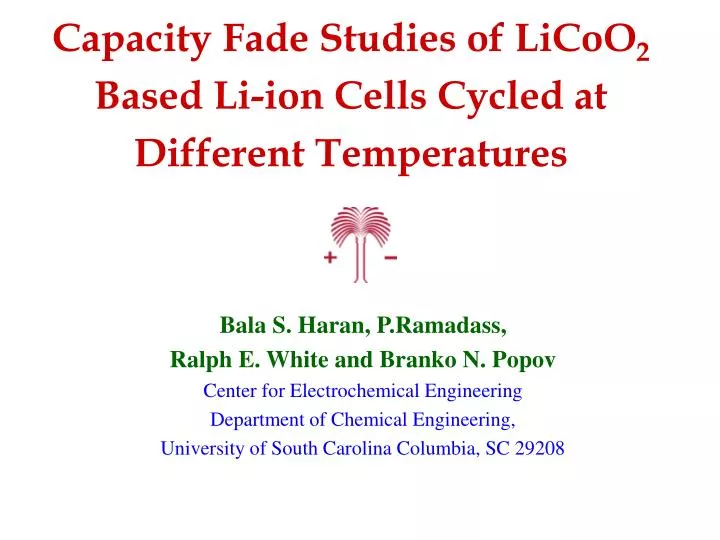 capacity fade studies of licoo 2 based li ion cells cycled at different temperatures