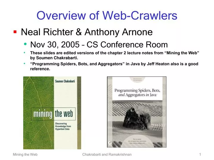 overview of web crawlers
