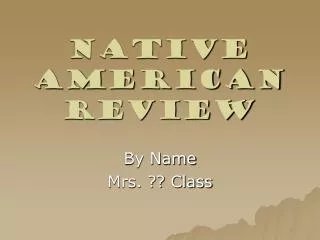 Native American Review