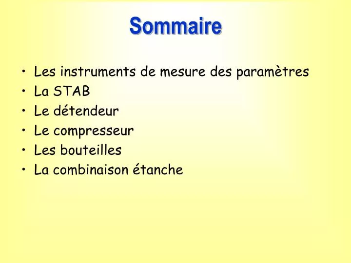 sommaire