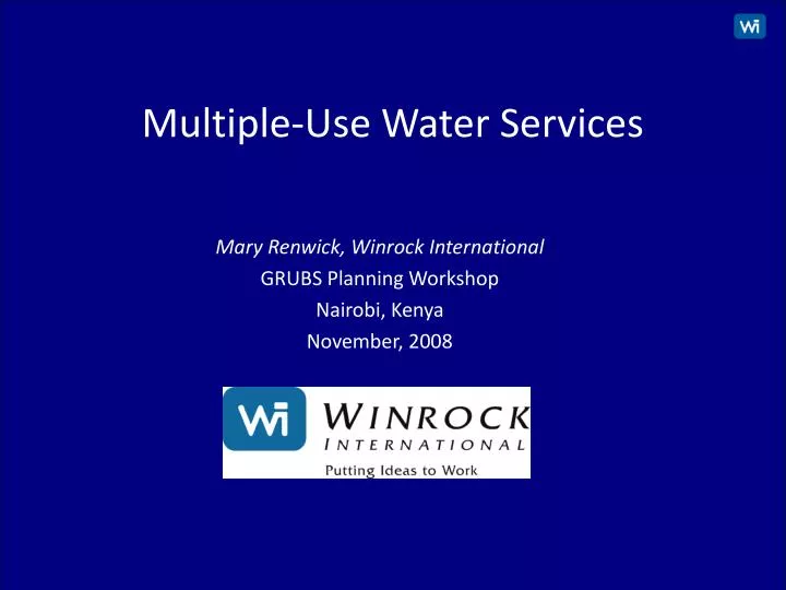 multiple use water services