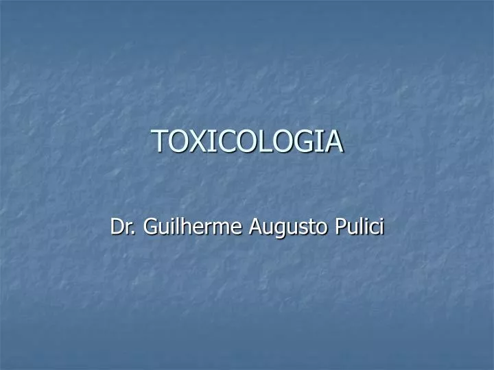 PPT - TOXICOLOGIA DOS METAIS PowerPoint Presentation, free download -  ID:889311