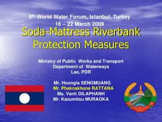 Soda-Mattress Riverbank Protection Measures