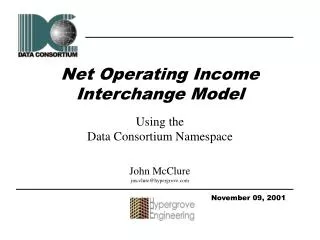 Net Operating Income Interchange Model