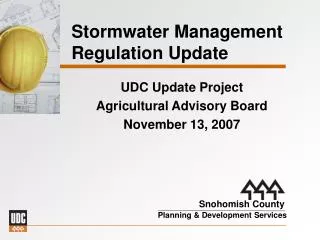 Stormwater Management Regulation Update