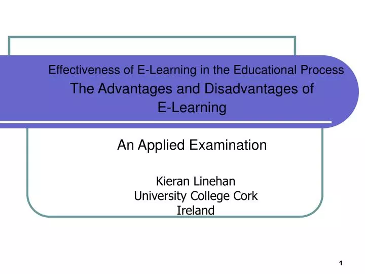 effectiveness of e learning in the educational process